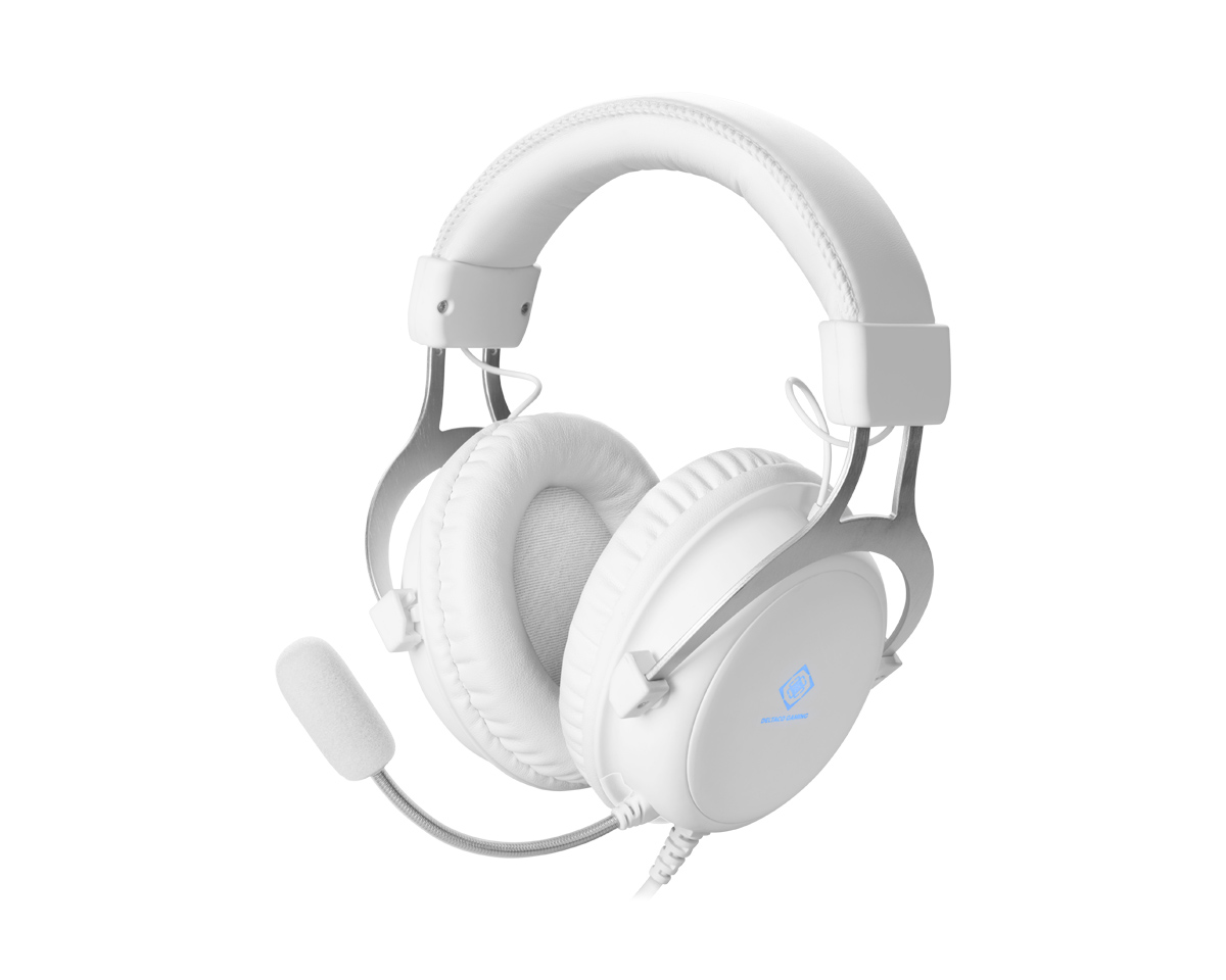 black and white gaming headphones