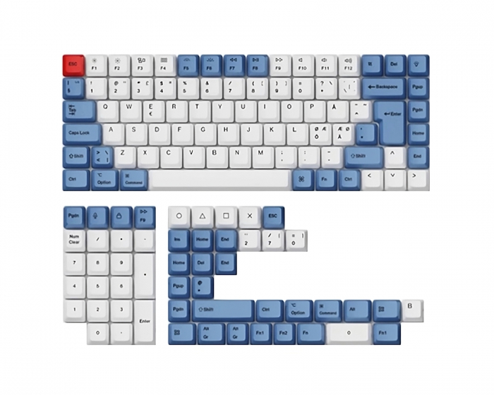 Keychron PBT Keycap set ISO Nordic - Modern Blue