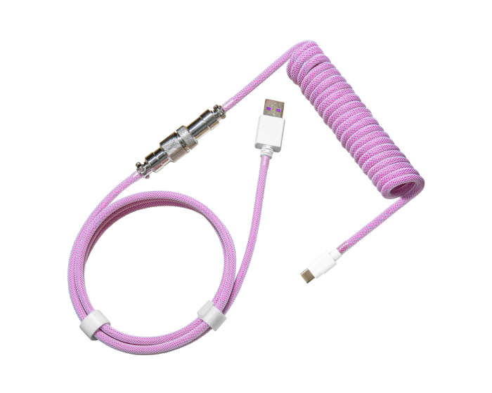 Cooler Master Coiled Cable USB-C till USB-A 1.5m - Aviator - Candy Magenta