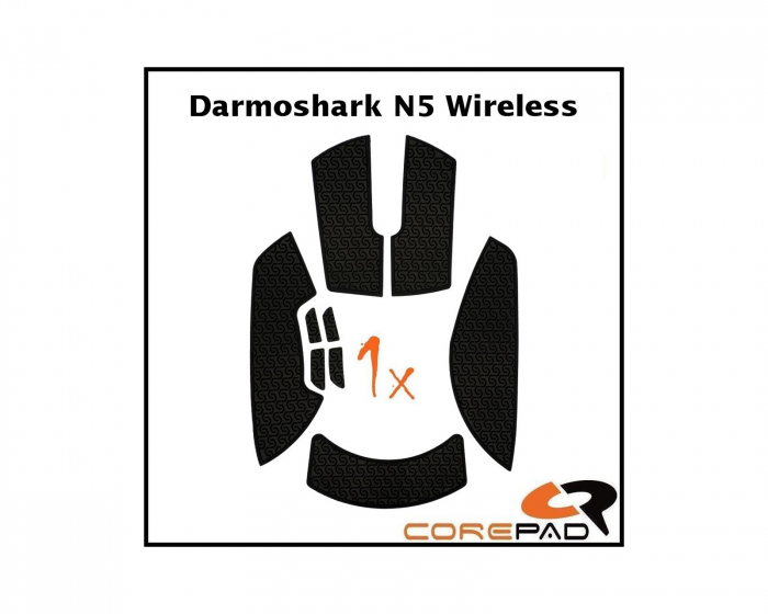 Corepad Soft Grips till Darmoshark N5 - Svart