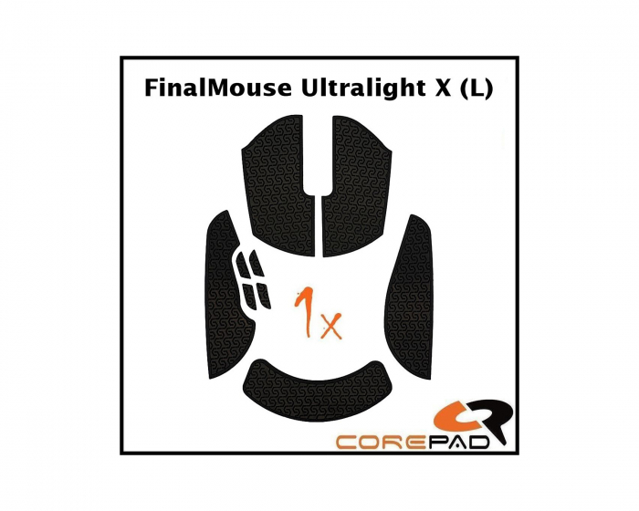 Corepad Soft Grips till FinalMouse Ultralight X Large  - Svart