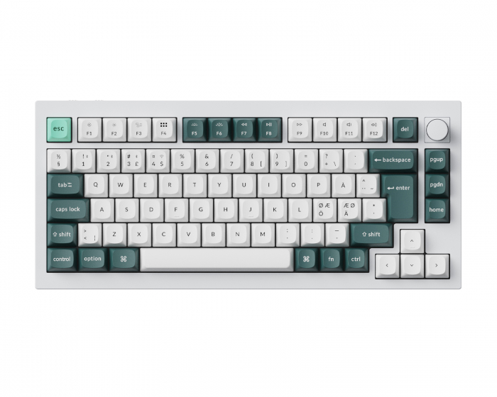 Keychron Q1 HE ISO RGB Hotswap Tangentbord [Nebula] - Vit