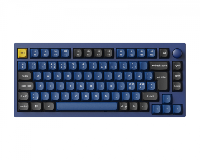 Lemokey P1 Pro QMK 75% RGB ISO Tangentbord [Banana] - Navy Blue