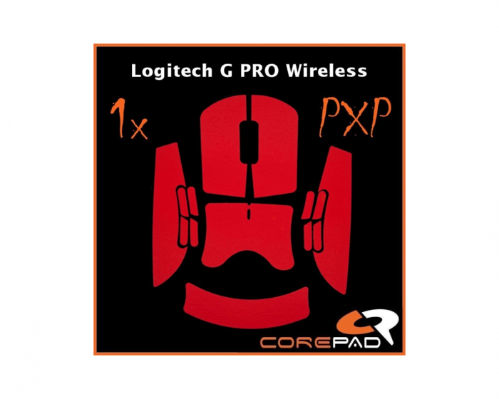 Corepad PXP Grips till Logitech G PRO Wireless - Röd