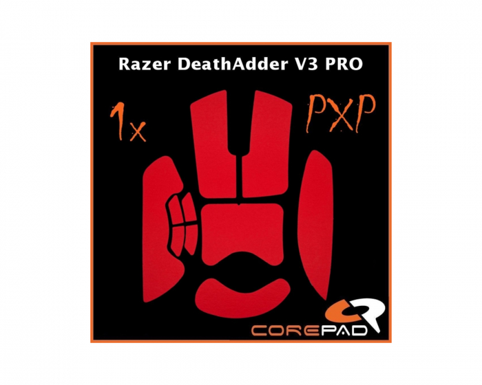 Corepad PXP Grips till Razer DeathAdder V3 Pro - Röd