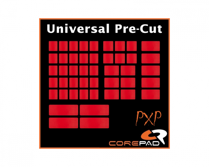 Corepad PXP Universal Pre-Cut Grips för Tangentbord och Gamingmus - Röd