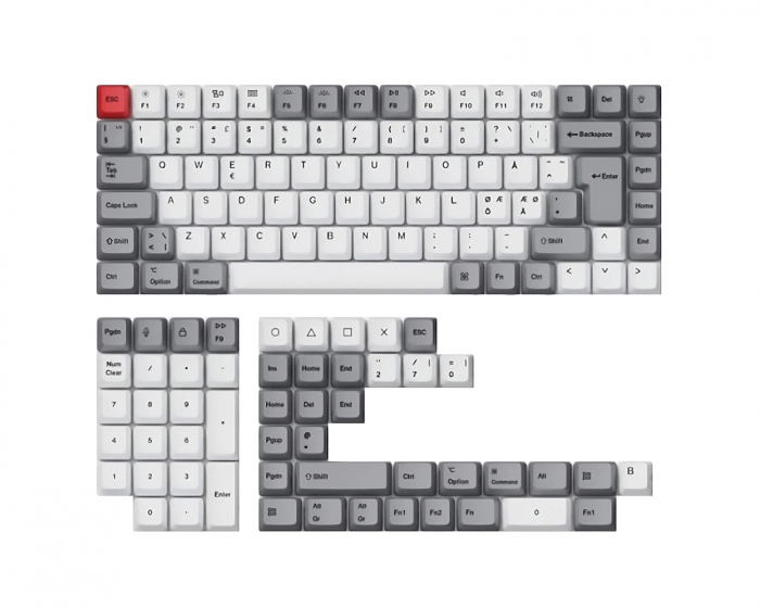 Keychron Cherry Profile Dye-Sub PBT Keycap set ISO Nordic - Retro