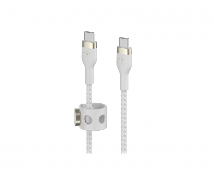 Belkin PRO Flex USB-C till USB-C Kabel - 2m - Vit