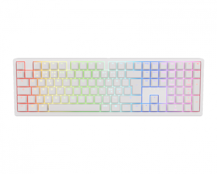 Ducky Zero 6108 Trådlöst RGB-tangentbord - Vit [Cherry MX2A Speed Silver]