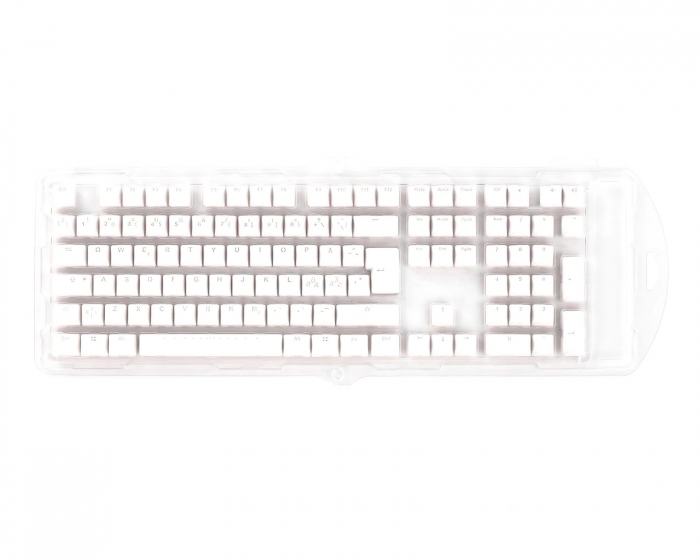 Ducky White Double-Shot PBT Keycap Set - ISO - Vit