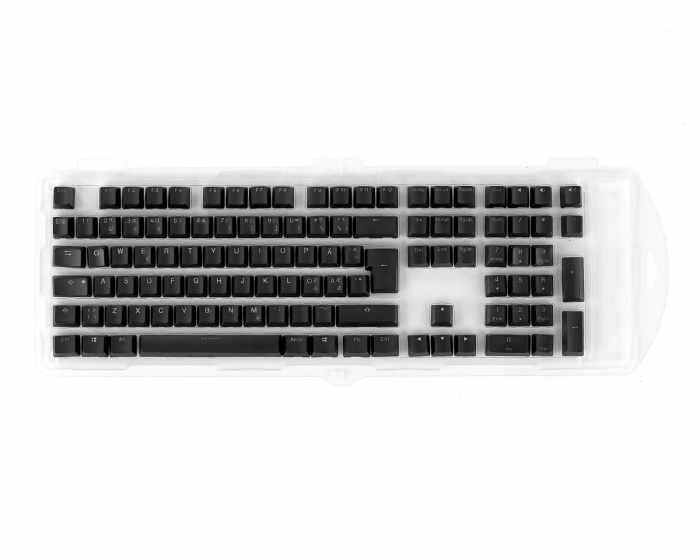 Ducky Black Double-Shot PBT Keycap Set - ISO - Svart