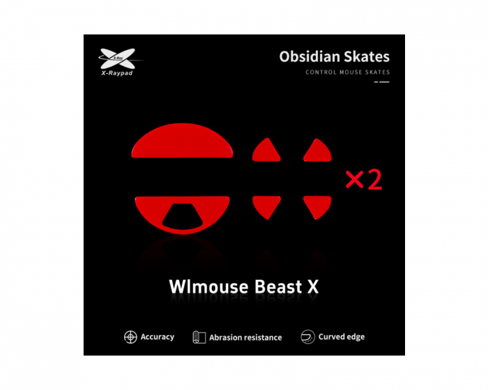 X-raypad Obsidian Mouse Skates till WLmouse Beast X