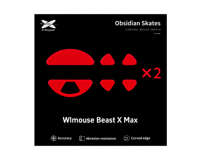 X-raypad Obsidian Mouse Skates till WLmouse Beast X Max