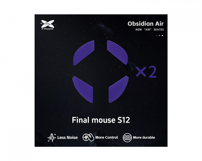 X-raypad Obsidian Air Mouse Skates till Final Mouse S12