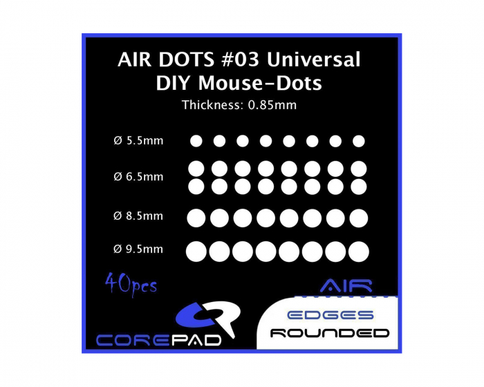 Corepad Dots AIR - Universal DIY - Ø 5.5/6.5/8.5/9.5mm - 0.85mm