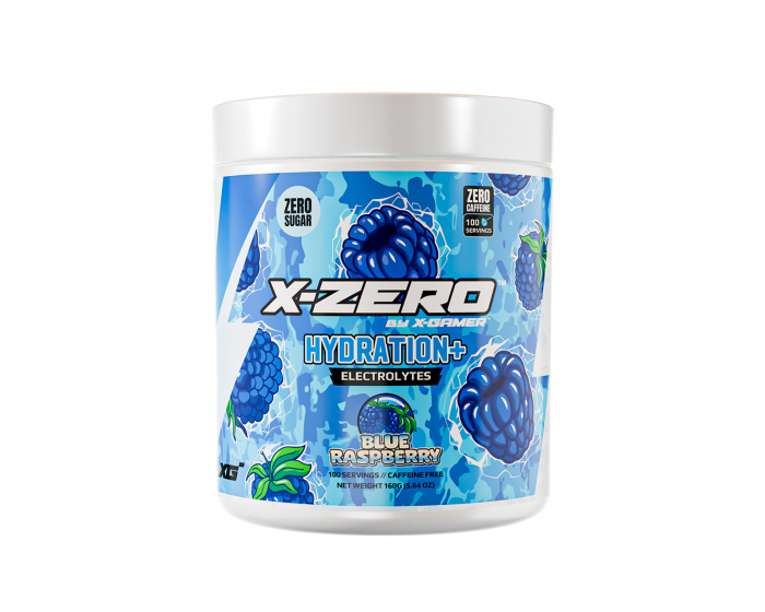 X-Gamer X-Zero Hydration+ Blue Raspberry - 100 Serveringar