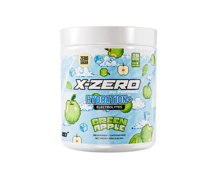 X-Gamer X-Zero Hydration+ Green Apple - 100 Serveringar