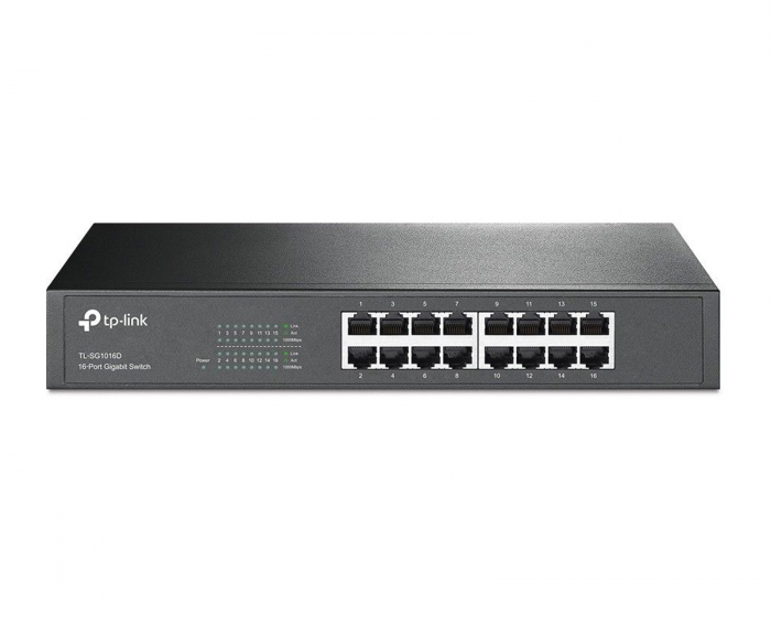 TP-Link SG1016D Metall 16-Port Gigabit Nätverksswitch, 10/100/1000Mbps