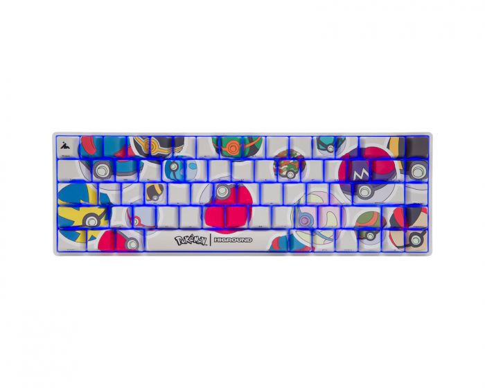 Higround Pokémon Base 65 Hotswap Gaming Tangentbord - ANSI - Poké Ball Sticker [White Flame]