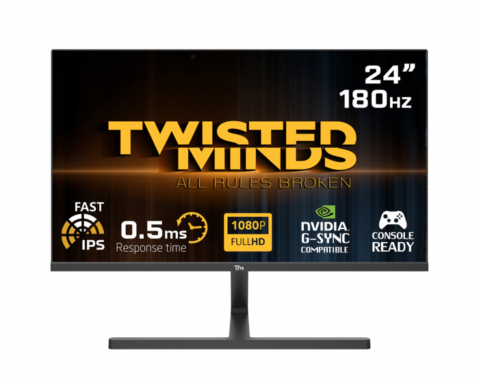 Twisted Minds Blaze Series 24” FHD, 180Hz, Fast IPS, 0.5ms, HDR400 Gamingskärm