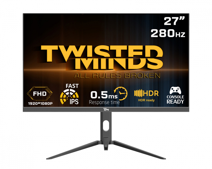 Twisted Minds Supreme Series 27” FHD, 280Hz, Fast IPS, 0.5ms, HDR400 Gamingskärm