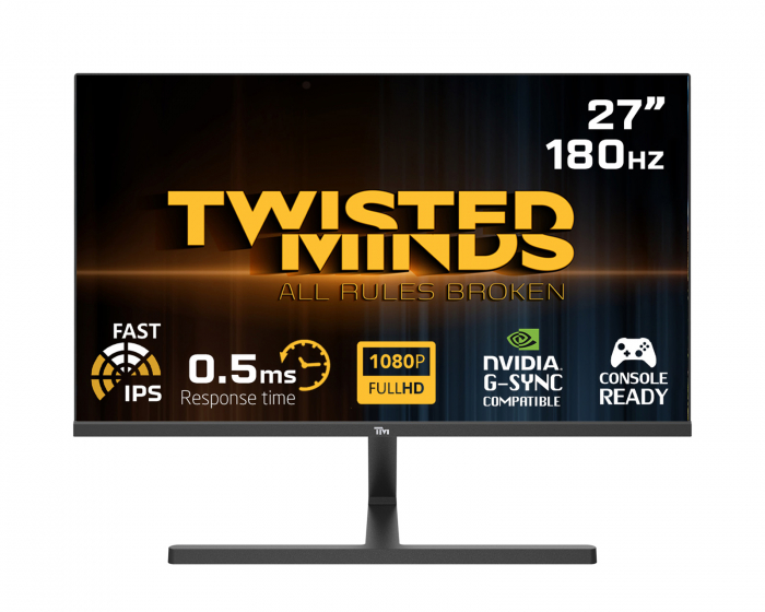 Twisted Minds Blaze Series 27” FHD, 180Hz, Fast IPS, 0.5ms, HDR400 Gamingskärm