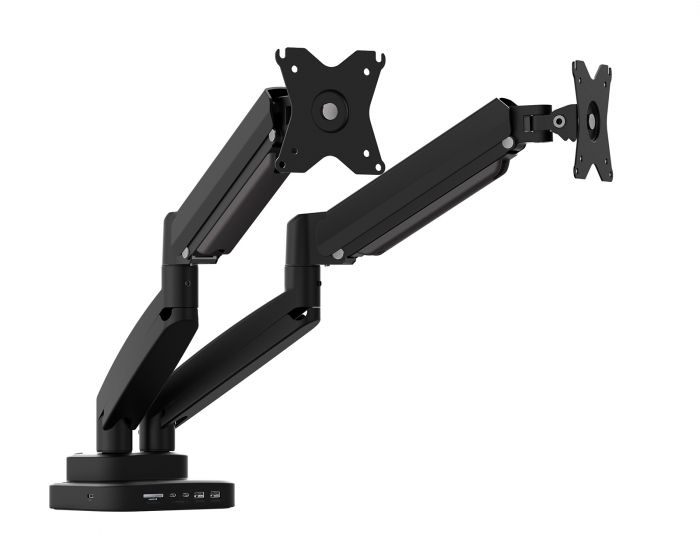 j5create Ergonomic Dual Monitor Mount - 10-in-1 Dock - Skärmstativ - 2 Skärmar