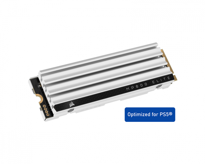 Corsair MP600 Elite PCIe Gen4 x4 NVMe M.2 SSD för PS5 - 4TB - Vit