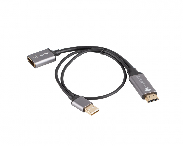 Lanberg HDMI till DisplayPort Adapter 4K Svart - 0.2m