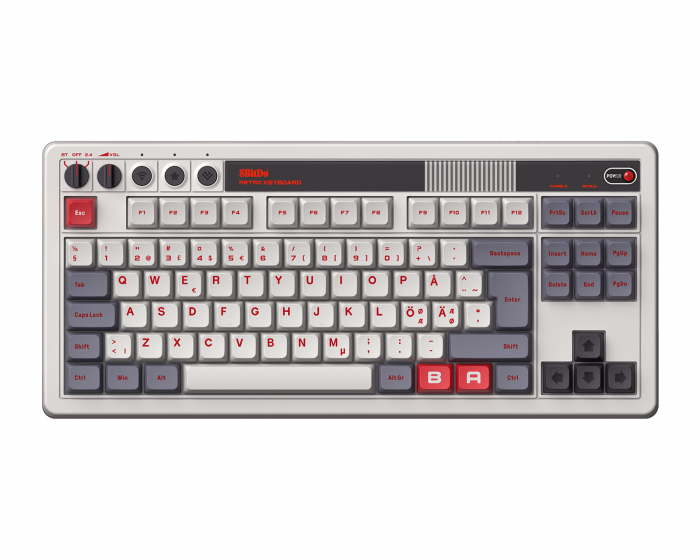 8Bitdo Retro Mechanical Keyboard - Trådlöst Tangentbord ISO Nordic - N Edition