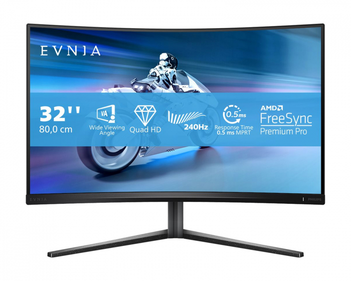 Philips Evnia 5000 32” Curved Gamingskärm 240Hz 0,5ms QHD VA