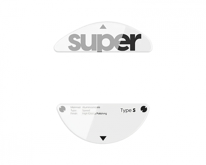 Superglide Glas Skates Type-S till Pulsar X3 Series - Vit