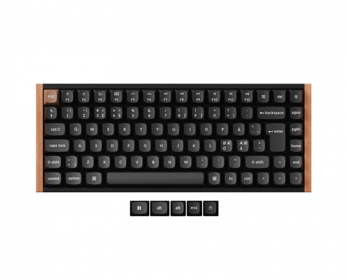 Keychron K2 HE Trådlöst QMK Tangentbord [Gateron 2.0 Purple Magnetic Switch] - Wood Black