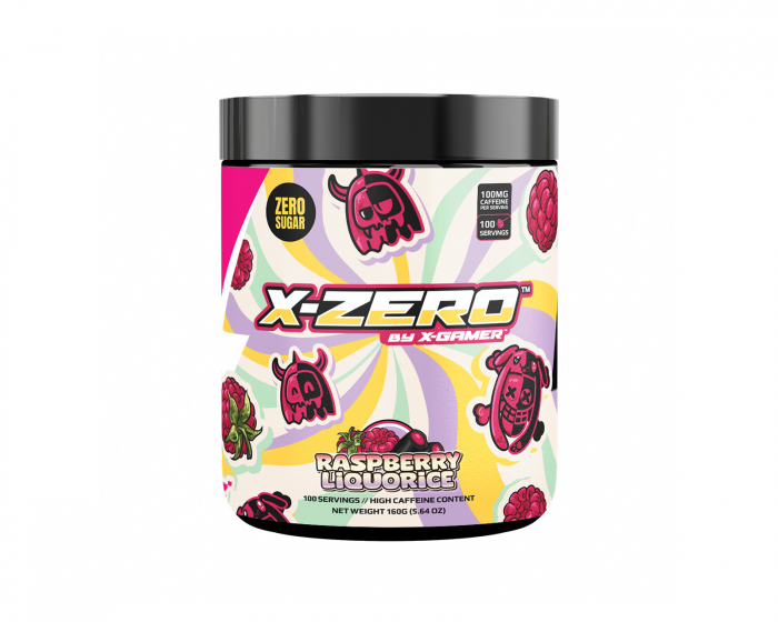 X-Gamer X-Zero Raspberry Liquorice - 100 Serveringar