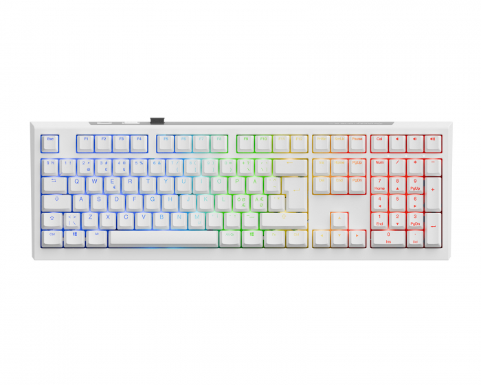 Ducky One X Fullsize Trådlöst Gaming Tangentbord - Vit