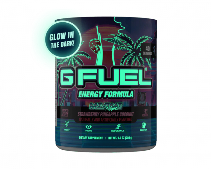 G FUEL Miami Nights Black Light Edition - 40 Serveringar