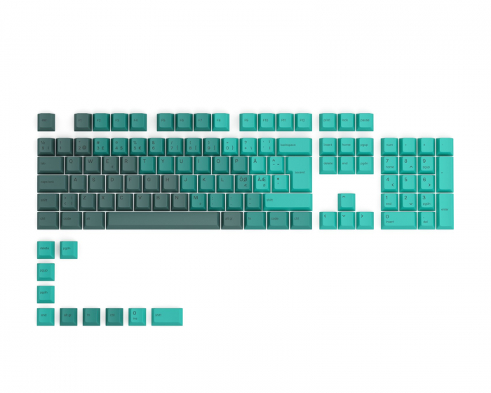 Glorious GPBT Keycaps ISO - 115 PBT Caps Nordic-Layout - Rain Forest (DEMO)