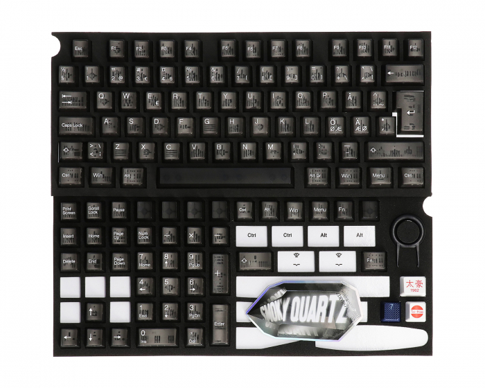 Tai-Hao ABS Double-shot Cubic Translucent Backlit 117-Key Nordisk - Smoky Quartz (DEMO)