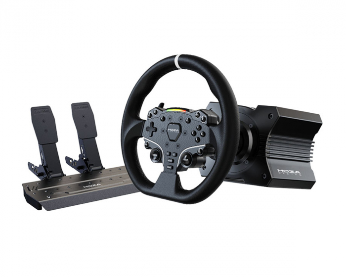 Moza Racing R5 Racing Simulator Bundle (R5 Wheel Base, ES Steering Wheel, SR-P Lite  (DEMO)Pedals)
