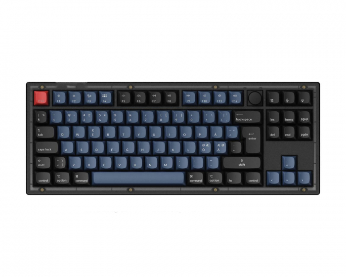 Keychron V3 QMK TKL RGB Knob Hotswap Tangentbord - Frosted Black [K Pro Red] (DEMO)