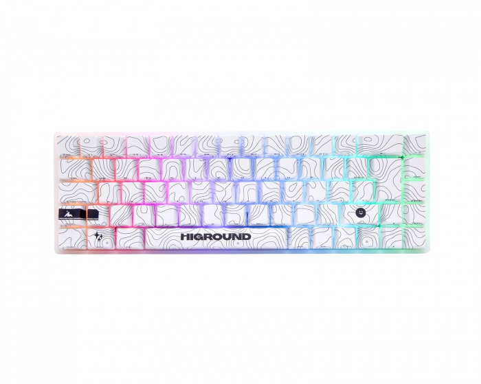 Higround SNOWSTONE Base 65 Hotswap Gaming Tangentbord - ISO Nordic [White Flame] (DEMO)