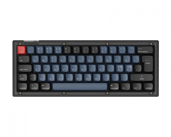 Keychron V4 QMK 60% ISO RGB Hotswap Tangentbord- Frosted Black [K Pro Red] (DEMO)