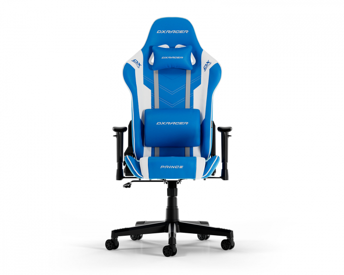 DXRacer PRINCE L Blå & Vit PVC Läder (DEMO)