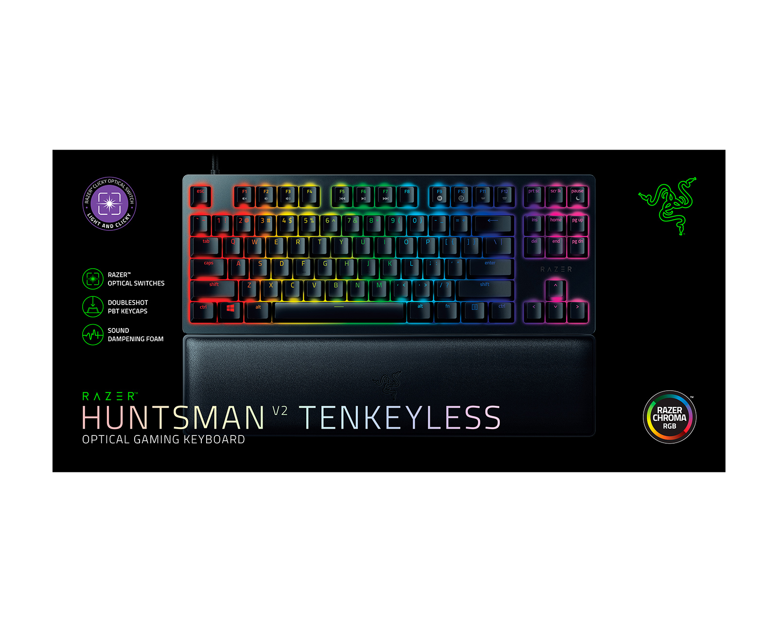 Razer Huntsman V2 Tenkeyless - store Linear Optical Switch - US - Black