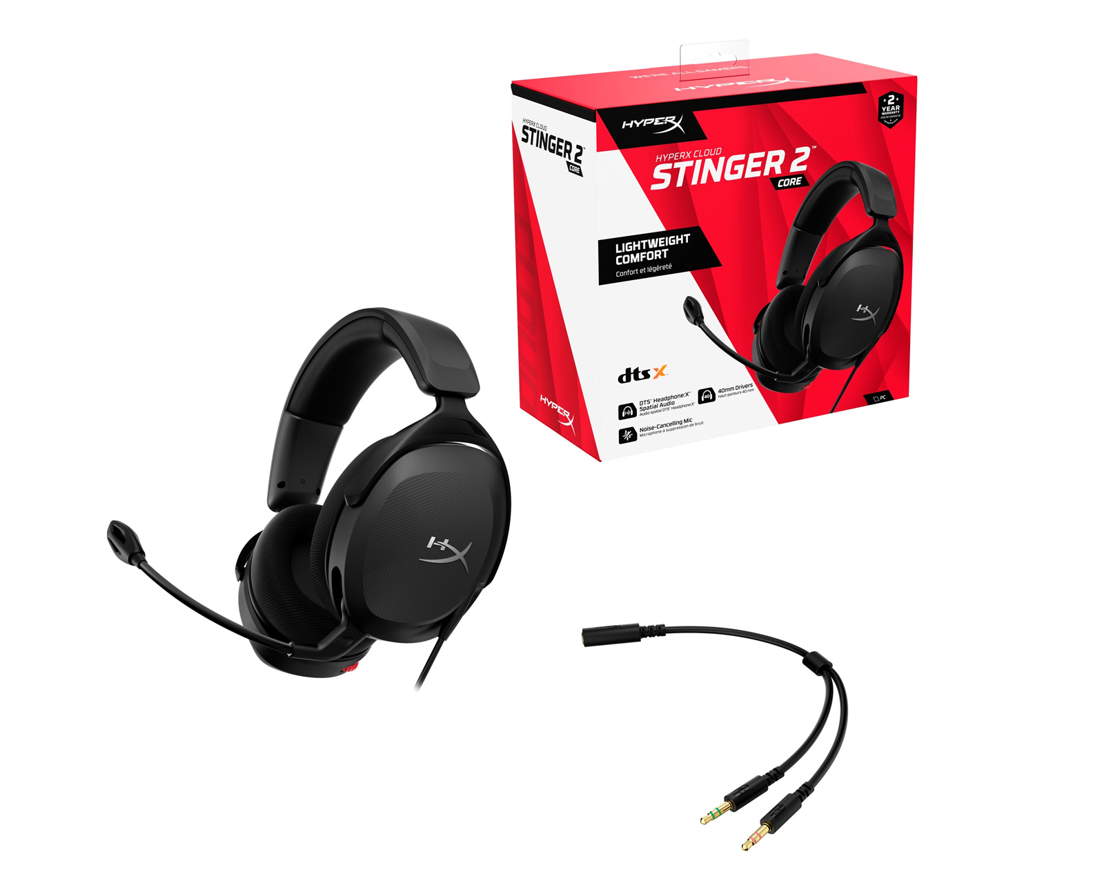 HyperX Cloud Stinger 2 Core Gaming Headset Svart MaxGaming.se